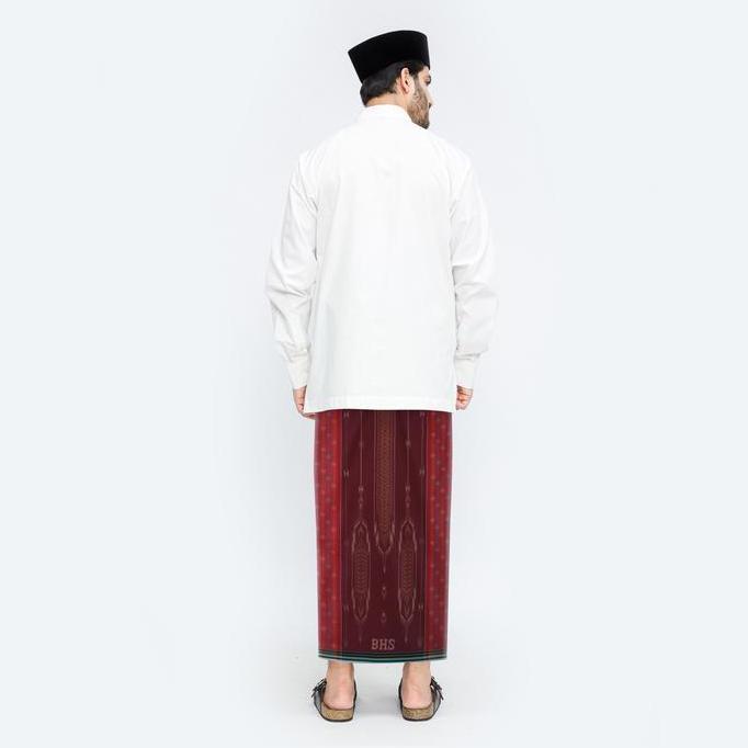Sarung Bhs Classic Silver Motif C45 Dka Merah