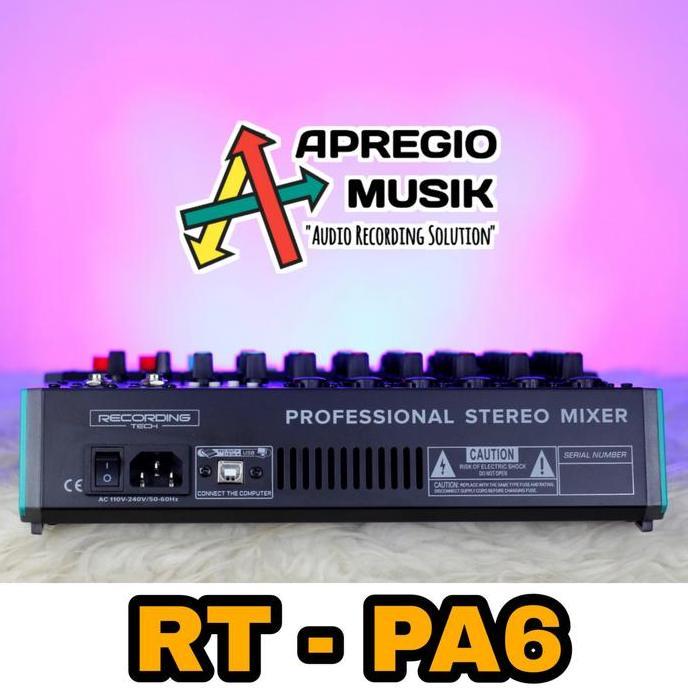 Fimasanihsasti8 - Recording Tech Rt-Pa6 Rt Pa 6 Professional Mixer With Usb