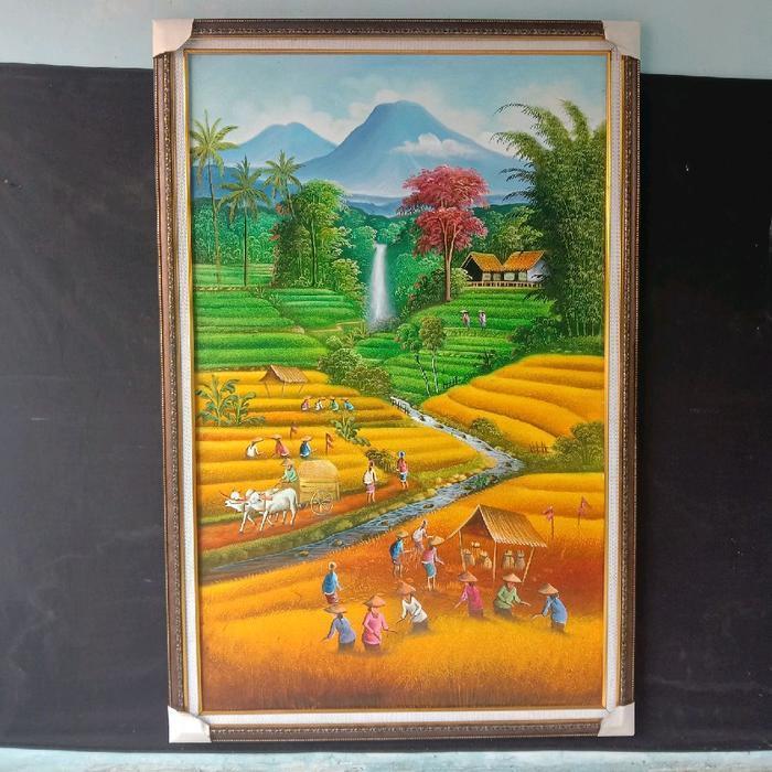 lukisan pemandangan hijau