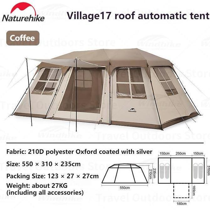 Terlaris Tenda Village 17 Automatic Naturehike Cnh22Zp021