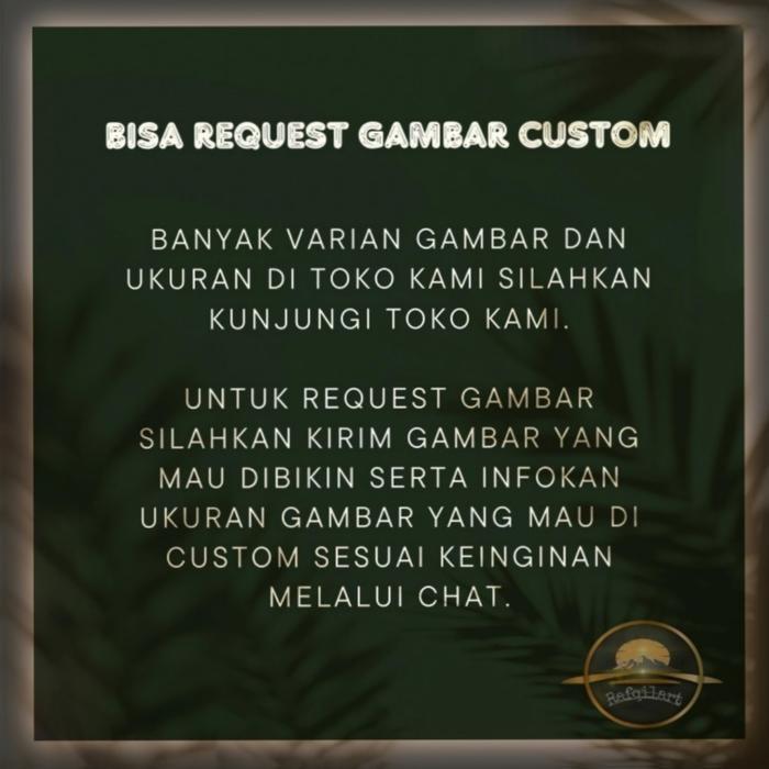 lukisan dinding kaligrafi 3 pcs minimalis 40x60 cm Frame cat Acrylic frame bukan Kayu