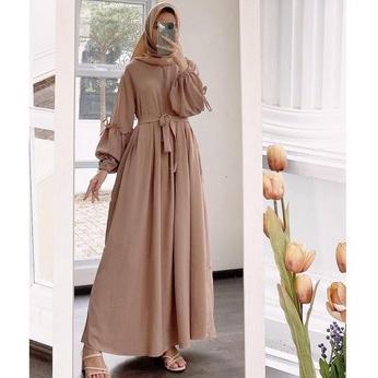 Gamis Stella Maxi Dress Wanita Hyget All Size Ready Stock