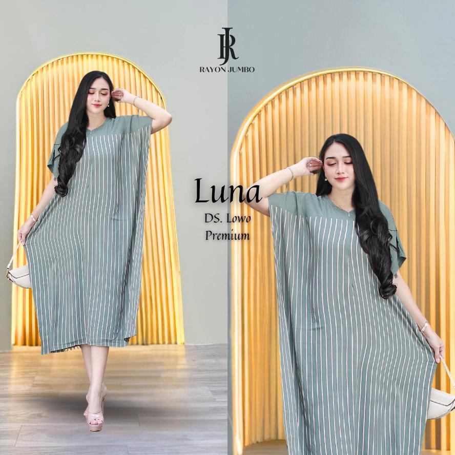 Rayon Jumbo - Luna Daster Lowo Ld 140 Busui Bahan Rayon Batik Homedress Simple Mewah Elegan Harga Gr