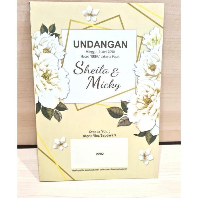 Undangan Blangko kosong ERBA 2202 isi 100 Lembar