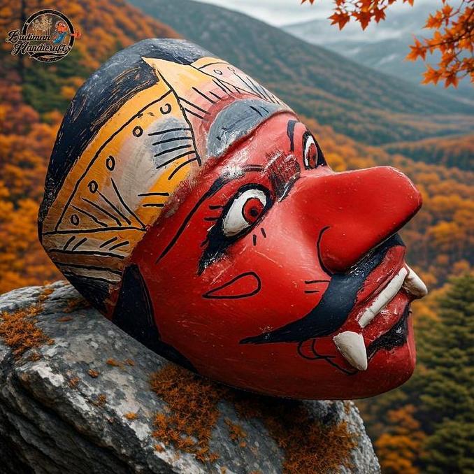 Topeng Wayang Karakter Rahwana Hiasan Dekorasi