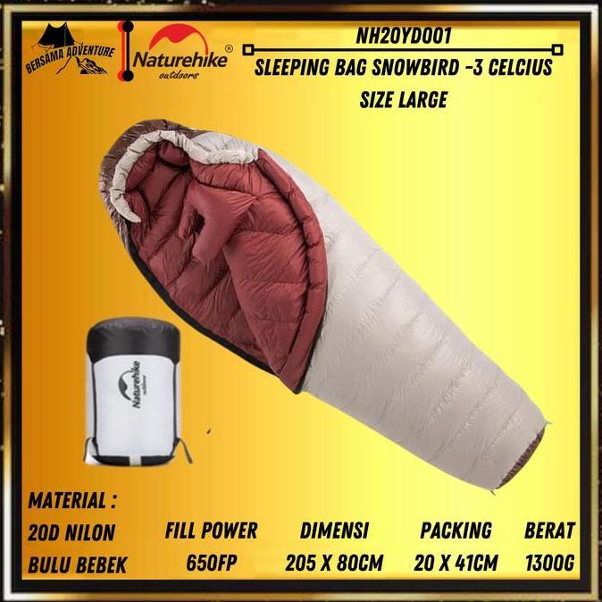 Terlaris Sleeping Bag Naturehike Nh20Yd001 Snowbird -3 Celcius