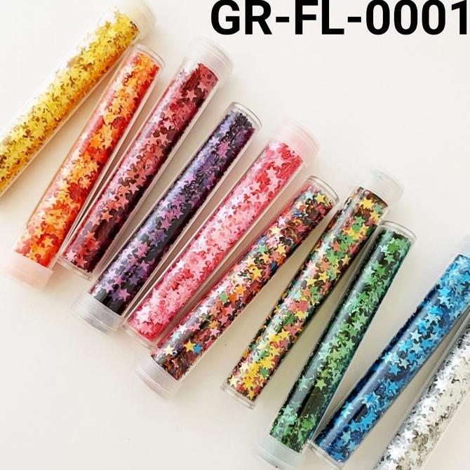 GR-FL-0001 Sprinkles glitter borci kertas emas bintang edible import