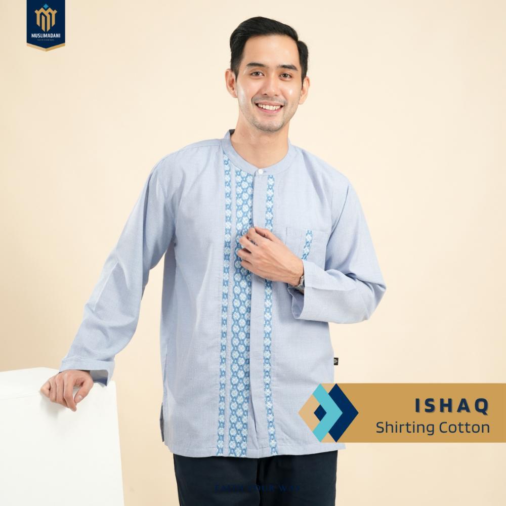 VIREKAMART MUSLIMADANI BAJU KOKO ISHAQ REGULAR KOKO DEWASA LENGAN PENDEK DAN LENGAN PANJANG BORDIR K