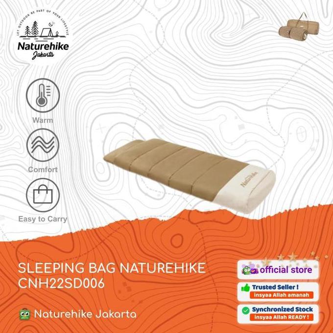 Terlaris Sleeping Bag + Ixpe Sleeping Pad Matras Camping Naturehike Cnh22Sd006