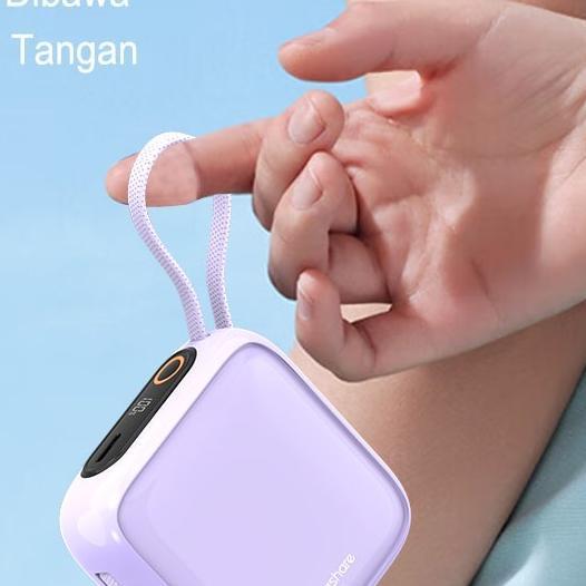 Orashare Pcm10 10000Mah Powerbank Super Mini Power Bank 22.5W Super Fast Charge Built In Dual Cable