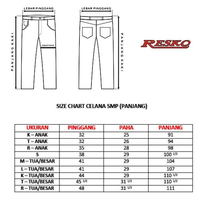 BELI Celana Panjang Bawahan SMP Biru Dongker - Seragam Sekolah Resko BELI