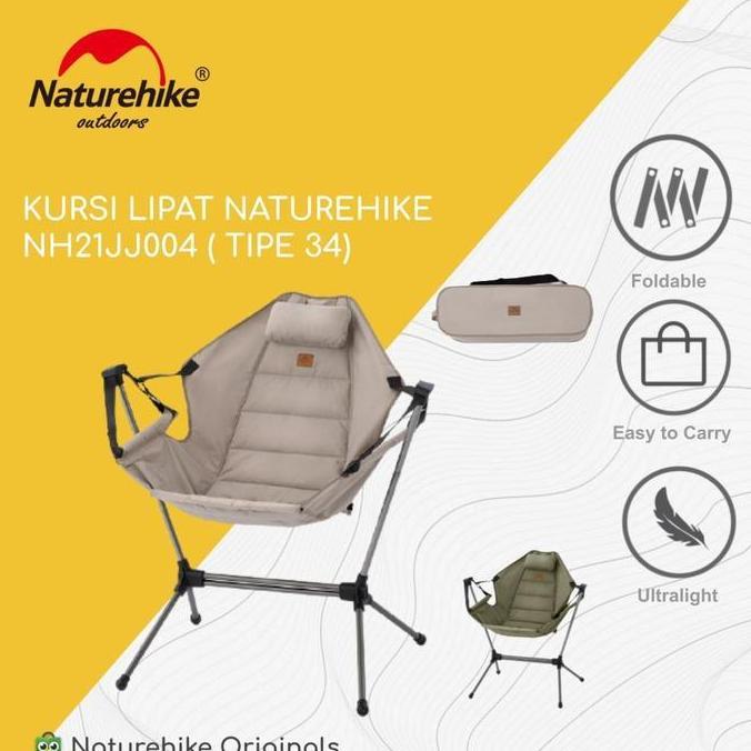 Terlaris Kursi Lipat / Portable / Outdoor Camping Naturehike Nh21Jj004 Tipe 34