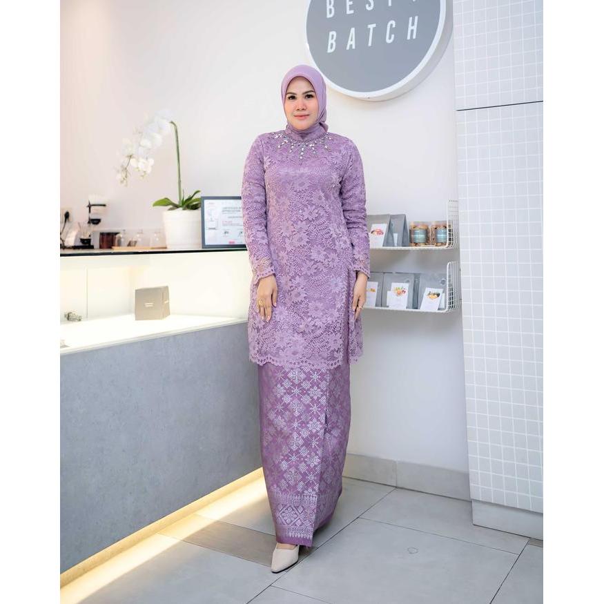 Bisa Cod - Cod Set Kebaya Brukat Payet Lalisa/Kebaya Modern/Kebaya Ibu Besan/Kebaya Kondangan/Kebaya