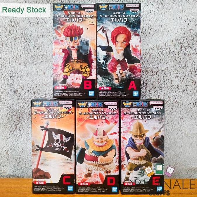 WCF One Piece Elbaf Figure Japver Original (Shanks Kid Brogy Dorry Red Hair Pirates Flag)