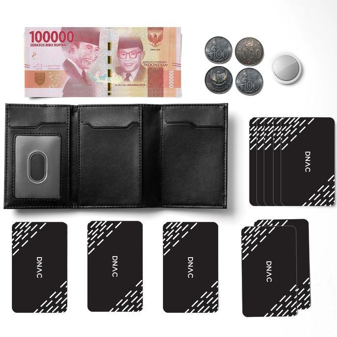 DNAC Mini Wallet Card Holder RFID with Back Zipper Pocket LM