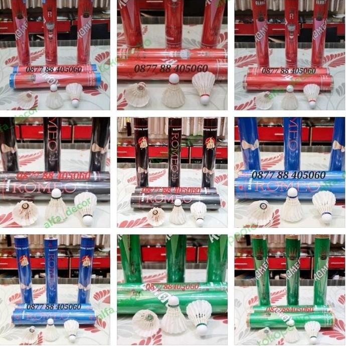 Kok Shuttlecock Cock Badminton Romeo Merah Biru Hitam Hijau Kuning