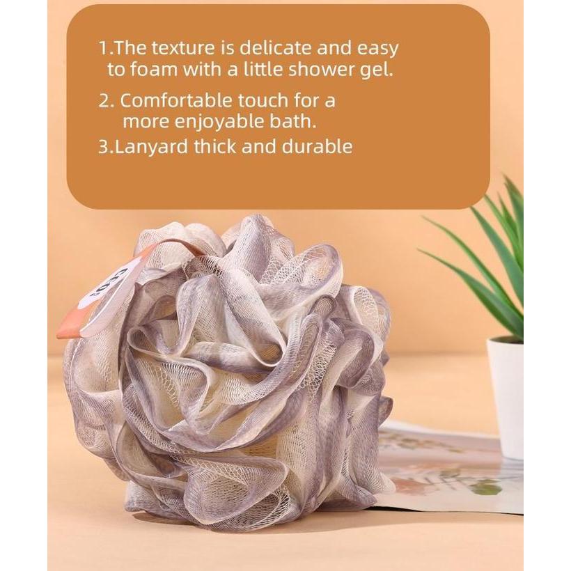 Bathe- Shower Puff | Bath Puff | Busa Spons Mandi | Shower Puff Size Besar & Padat Plastik