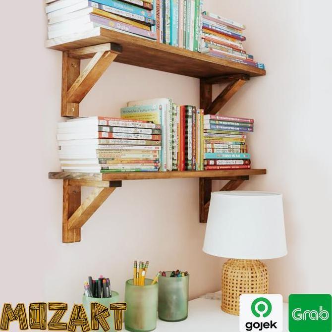 rak dinding kayu ambalan minimalis ambalan serbaguna