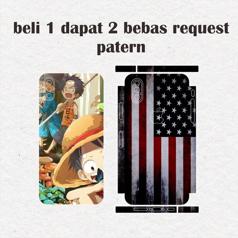 Promo 2Pcs Luna V57 Garskin - Bisa Custom Kode -safk Garskin Case Stiker Protector Free Custom COD