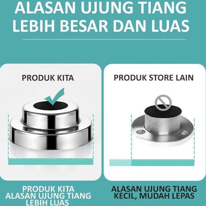 Tiang Gorden Fleksibel Jemuran Baju Tiang Jemuran Portable Stainless Terlaris
