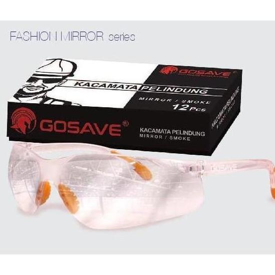 GOSAVE KACAMATA SAFETY GOSAVE FASHION CLEAR BLACK SAFETY GOOGLES