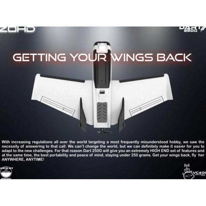 TERBARU ZOHD DART 250G 570MM WINGSPAN EPP FPV RC WING AILANE PNP