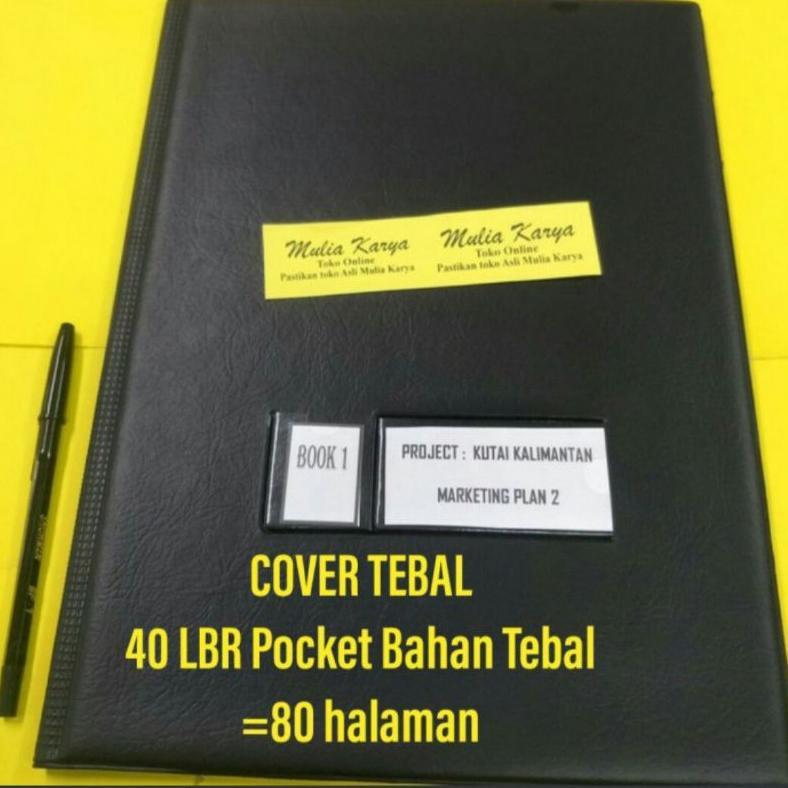 MAP DOKUMEN COVER TEBAL 40 LEMBAR MOTIF KULIT PLASTIK TEBAL (RAPORT) / CLEAR HOLDER 40 LEMBAR
