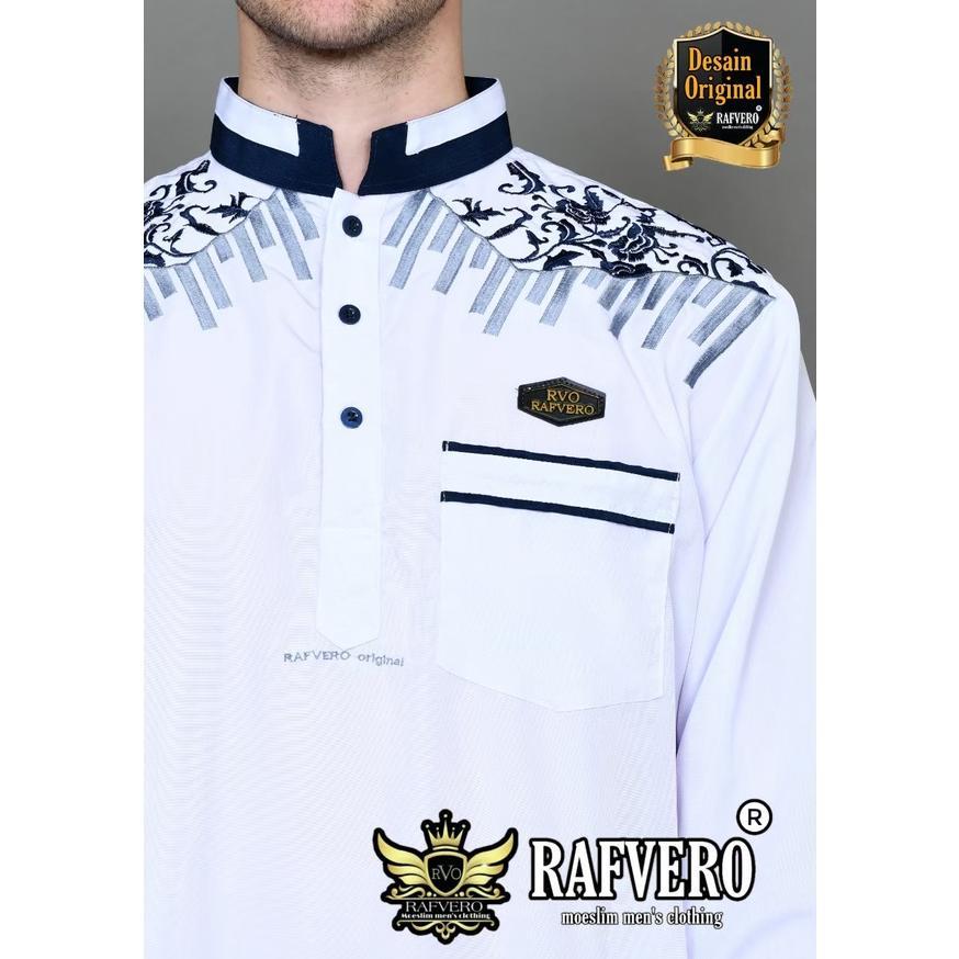 Jubah Muslim Bordir Fahreza Original Rafvero - Jubah Bordir Pria Premium - Baju Gamis Jubah Pria Dew