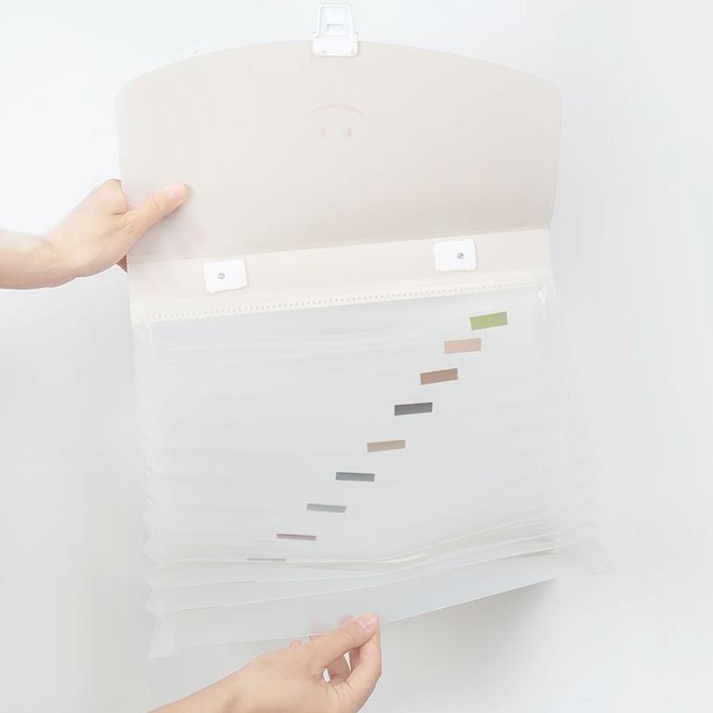 MAP PLASTIK DOKUMEN A4 13 SLOT /MAP FOLDER A4/MAP KEEPER POCKET LUCU / MODEL TAS MP-01