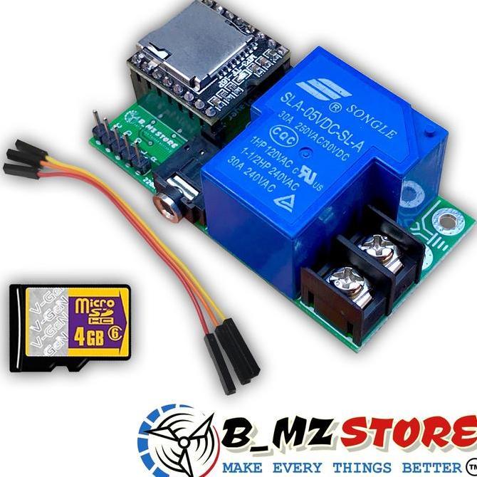 MODUL MP3 PLUS RELAY 30A ON/OFF JWS DAN BEL SEKOLAH ORIGINAL DAN TERPERCAYA