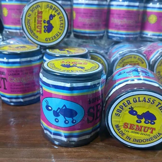 Gelasan layangan super glass thread SEMUT cap cangklong original 28 (1 klos)