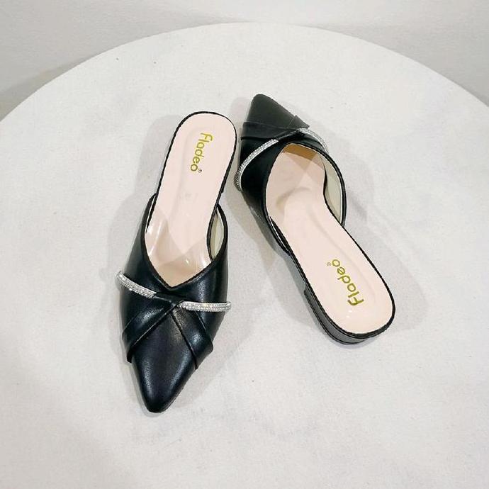 Fladeo Sandal heels Wanita Selop Heels Tali Berkilau Vanessa Cantik Sendal Pesta Shoes Lebaran 2026 