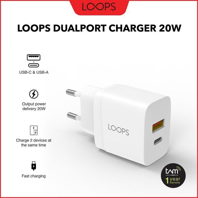 Loops Dual Port Charger 20W