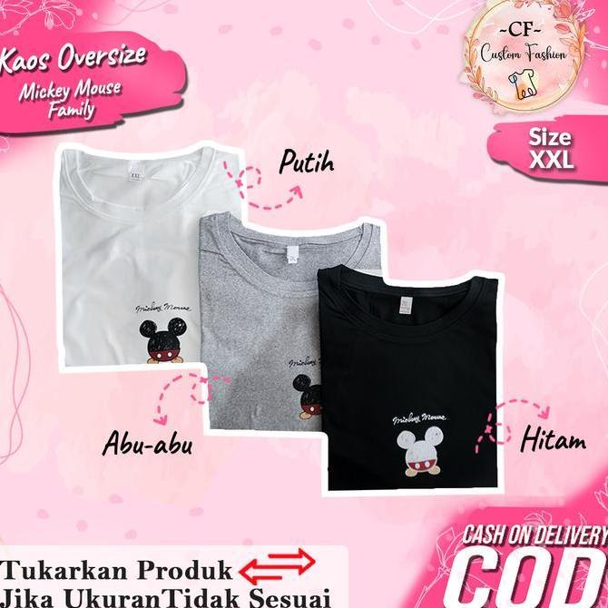 Kaos Wanita Oversize Kaos Wanita Oversize Tee Tshirt Mickey Mouse Baju