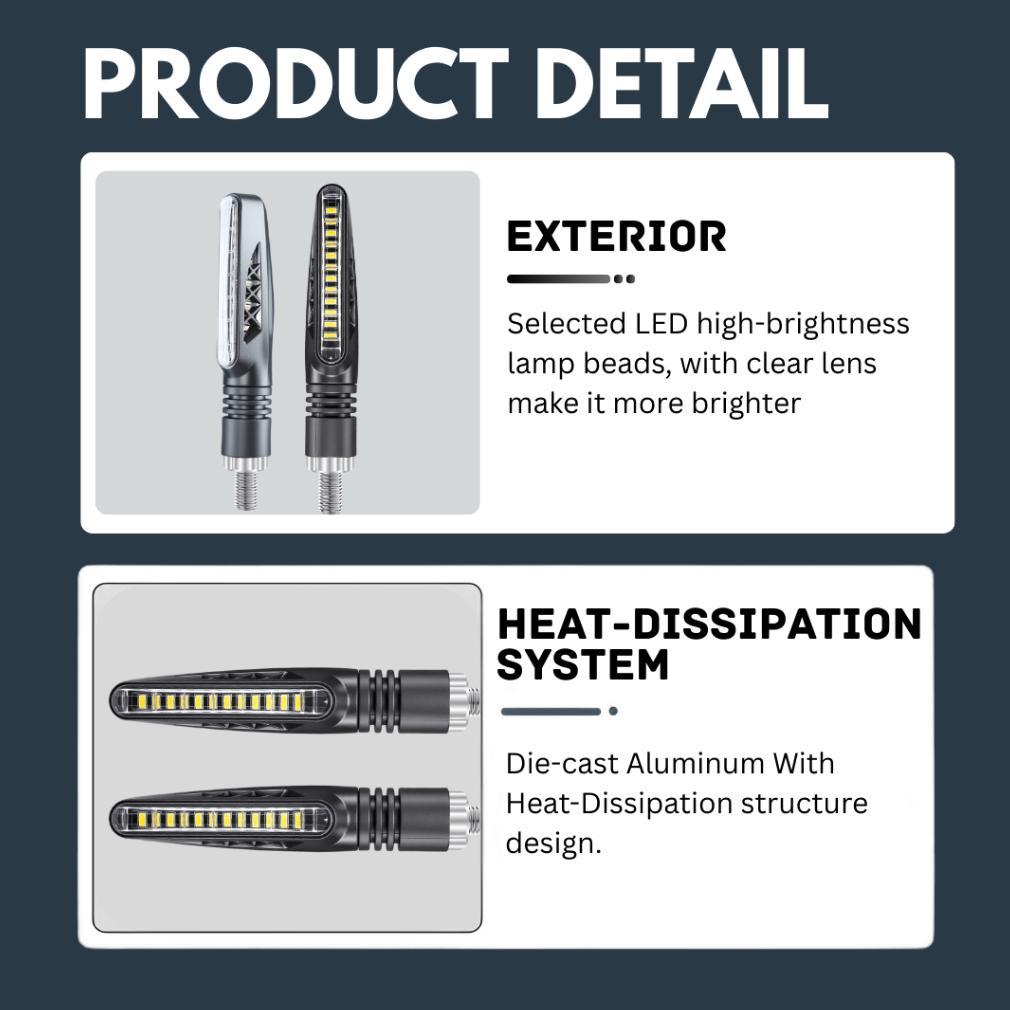 BIG PROMO CED  Lampu Sein ZXD-111 Motor LED  12 Chip - Running Light Mode, Warna Kuning Terang, Univ