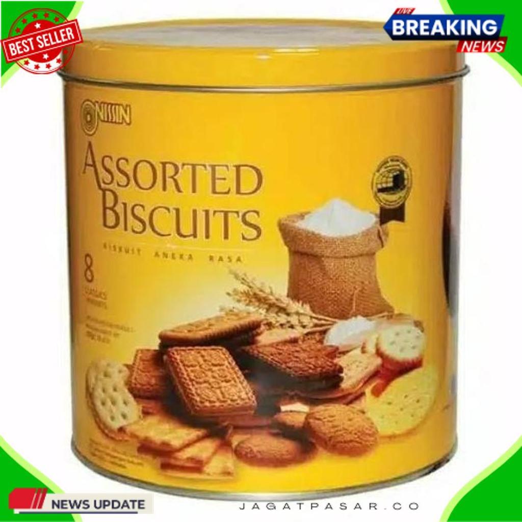 High Quality Jual Biskuit Nissin Kaleng Kuning Nissin Yellow Assortment 650 Gram / Kue Kering Idul F