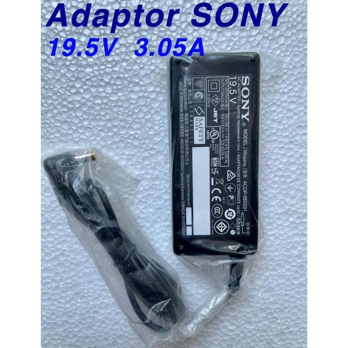 New Adaptor TV SONY 19.5V 3.05A Ori - Adaptor SONY 19.5 Volt 3.05 Ampe