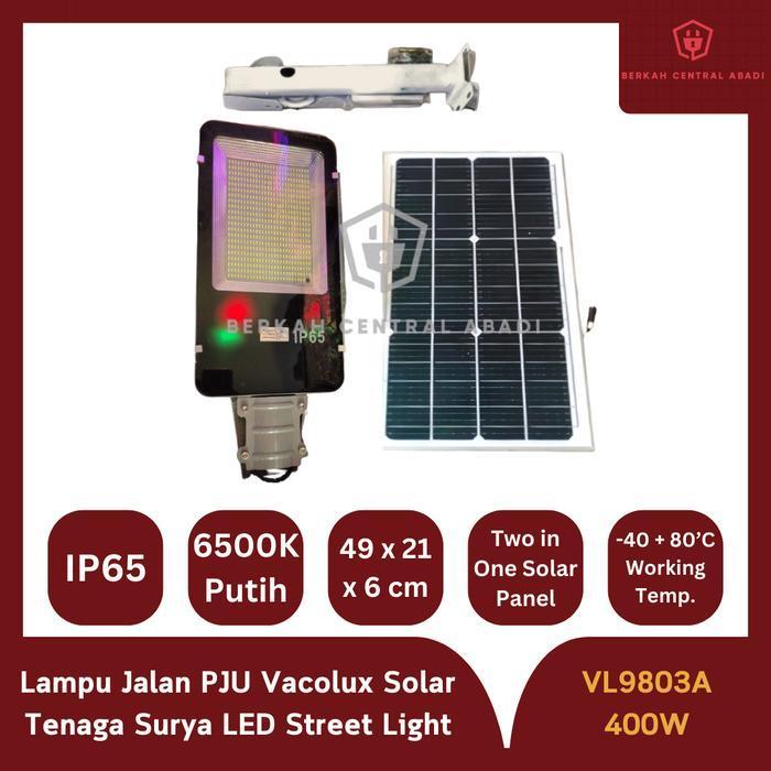Lampu Jalan PJU Solar Vacolux 400 Watt LED Street Light Tenaga Surya VL9803A