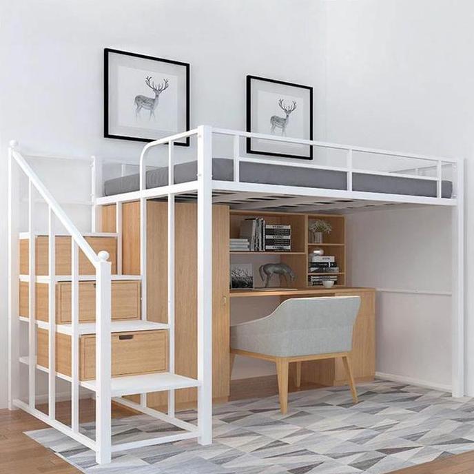 Terlaris Loft Bed Besi Ranjang Tempat Tidur Minimalis Dipan Divan Besi Setkamar