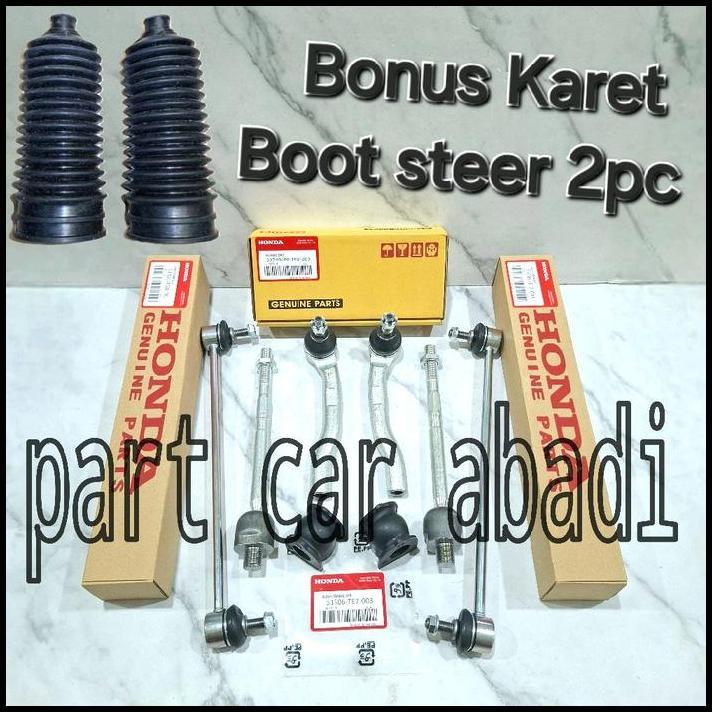 DISKON PAKET KOMPLIT 8PC RACK END LONG TIE ROD LINK STABILIZER KARET HONDA MOBILIO 2014-2021 ORIGINA