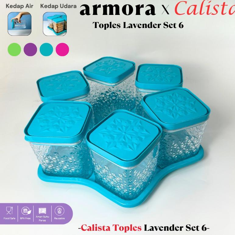 YANDIRUST TOPLES CALISTA LAVENDER 6 DAUN SATU SET TOPLES KUE KERING LEBARAN / TOPLES PLASTIK TUTUP B