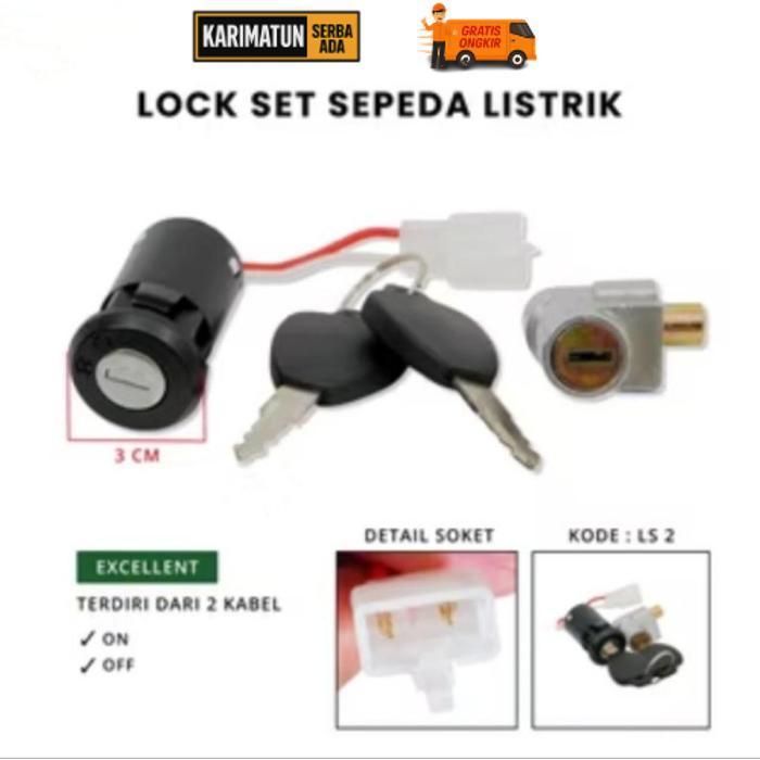 Termurah Kunci Kontak/Lock Set Sepeda Listrik