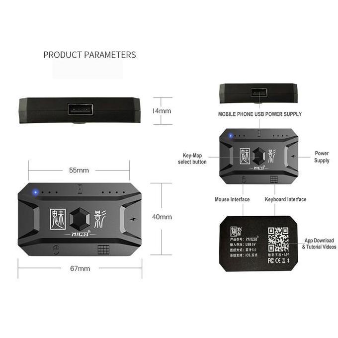 INDO Converter MIPRO Mouse Keyboard Wireless Bluetooth Android HP Tab