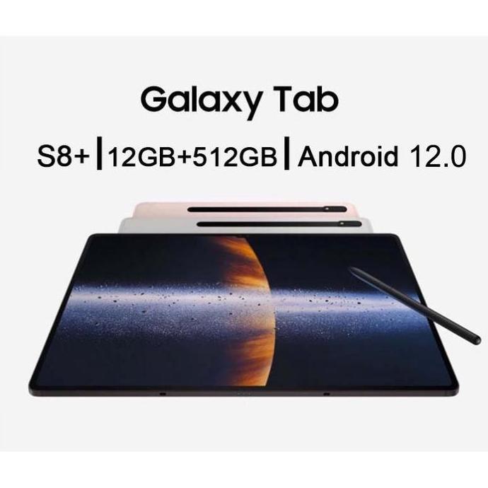 Tablet PC Asli Baru Galaxy Tab S8 S8+ 12GB + 512GB Tablet