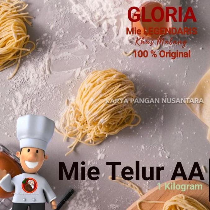MIE MENTAH MIE PANGSIT GLORIA MALANG MI PANGSIT MIE TELUR AA 1KG