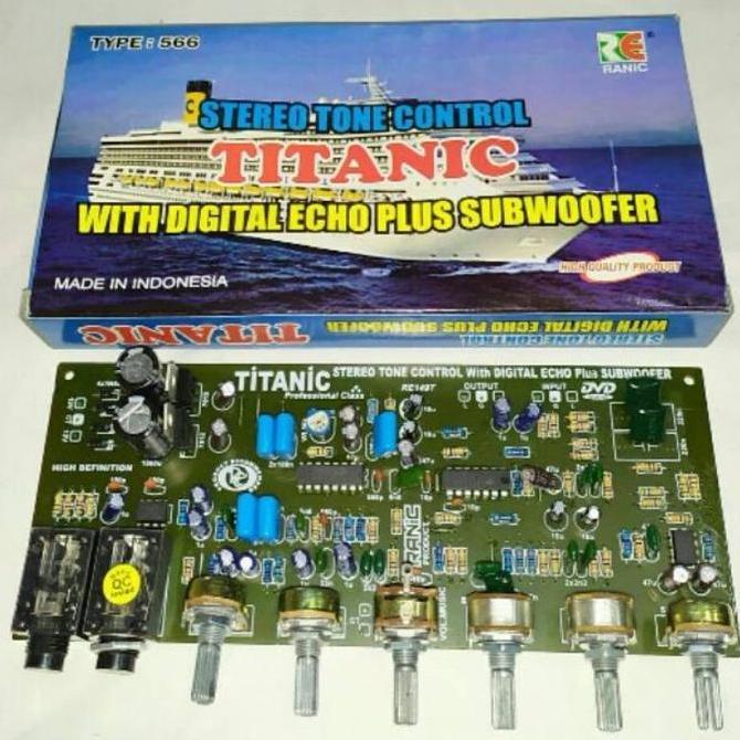 Kit tone control mic echo subwoofer plus regulator