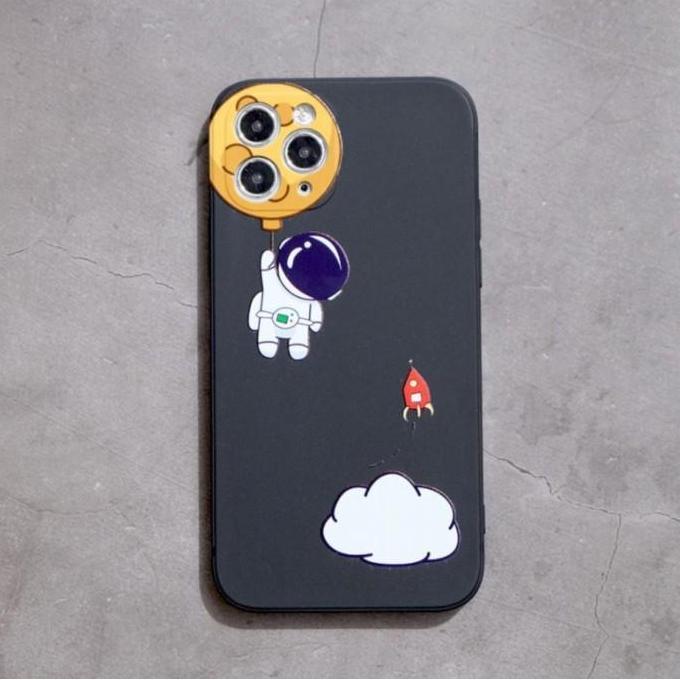 Astronaut Square Edge Silicone Case iPhone 6 7 8 Plus X XR 11 Pro Max