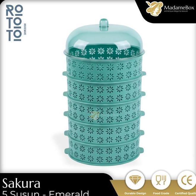 Rototo Tudung Saji Susun Wadah Penyimpanan Makanan Estetik Hienis Wadah Penutup Food Ra Storage Saku