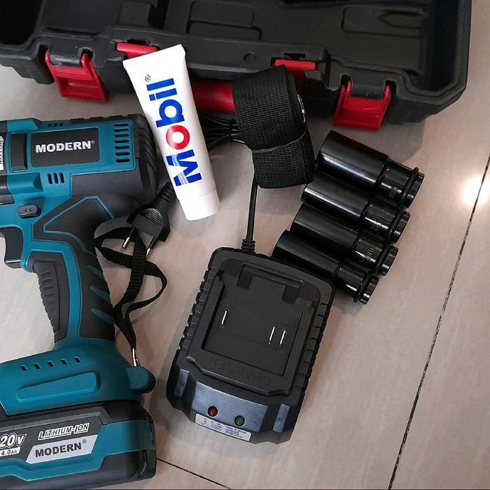 modern M65 impact wrench cordless 20V impek buka baut mesin impact baterai Batrai M 65