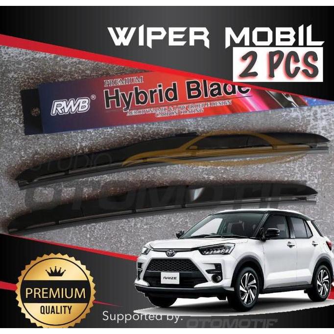 WIPER RAIZE HYBRID RWB GRAPHITE / WIPER RWB TOYOTA RAIZE 2 PCS TERBAIK